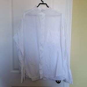 Harcourts shirt formal dress shirt button down French cuffs neck size 18 1/2